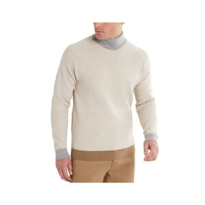 Kenneth Cole Two-Tone Fold Over Turtleneck Sweater Off White Size M (Defect)